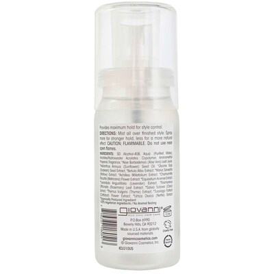 Giovanni® L.A. Maximum Hold Hair Spritz, 2.2 oz Bottle, 6 Bottles/Bag, 6 Bags/Carton