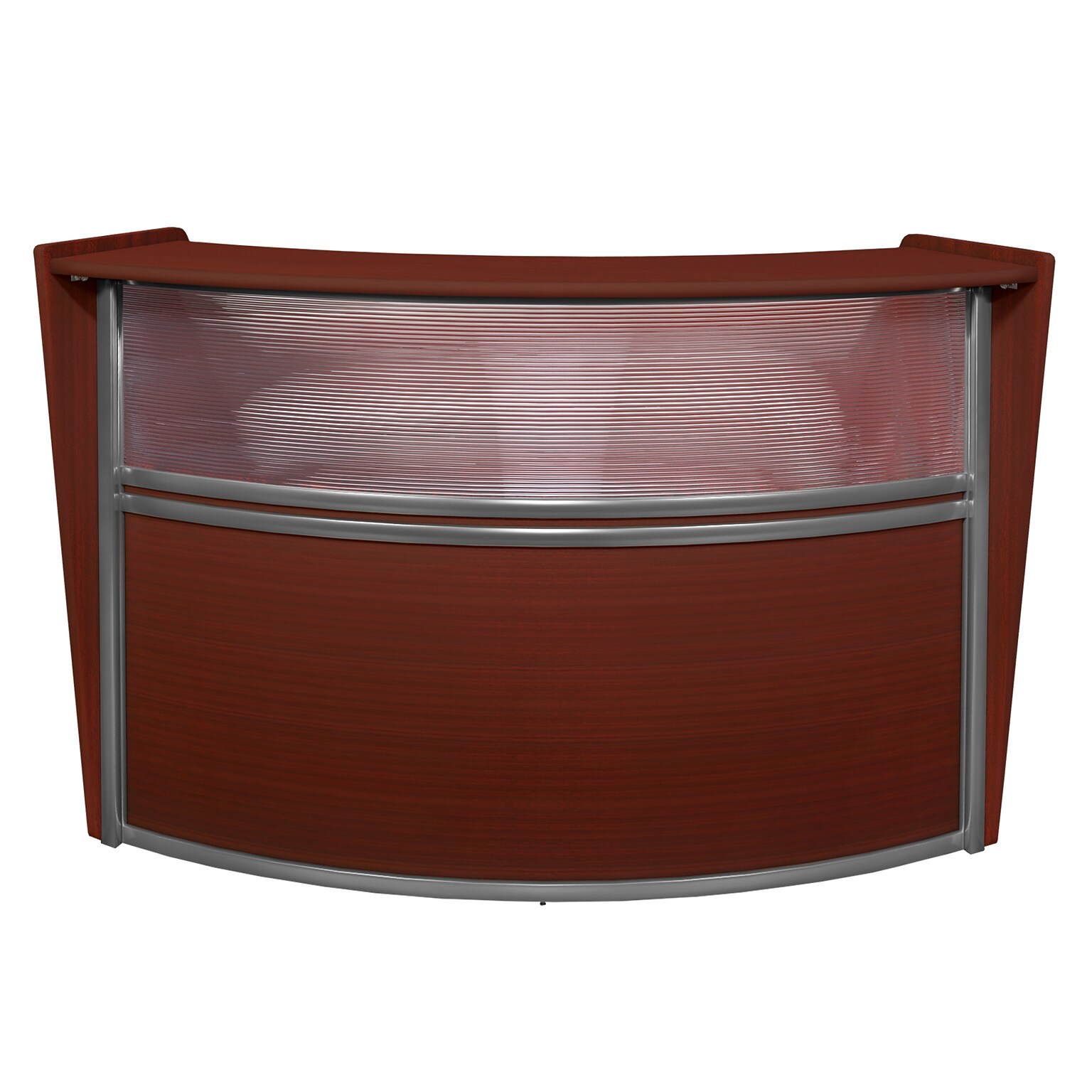 Regency Marque 72W Curved Reception Desk Workstation, Mahogany (77310MH)