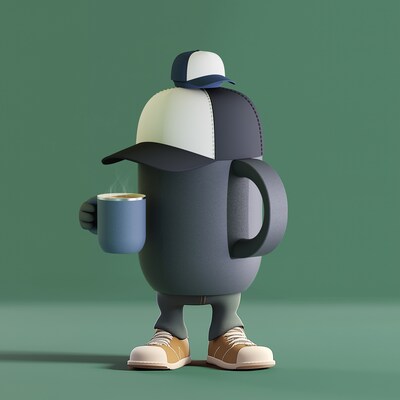 ASOBU Happy Hat Stainless Steel Double Wall Insulated Travel Mug, 13 oz., Blue, (ADNASM25BCBL)