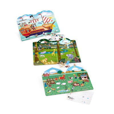 Melissa & Doug Puffy Sticker Play Set Bundle - Pirate, Safari and Farm (93257)