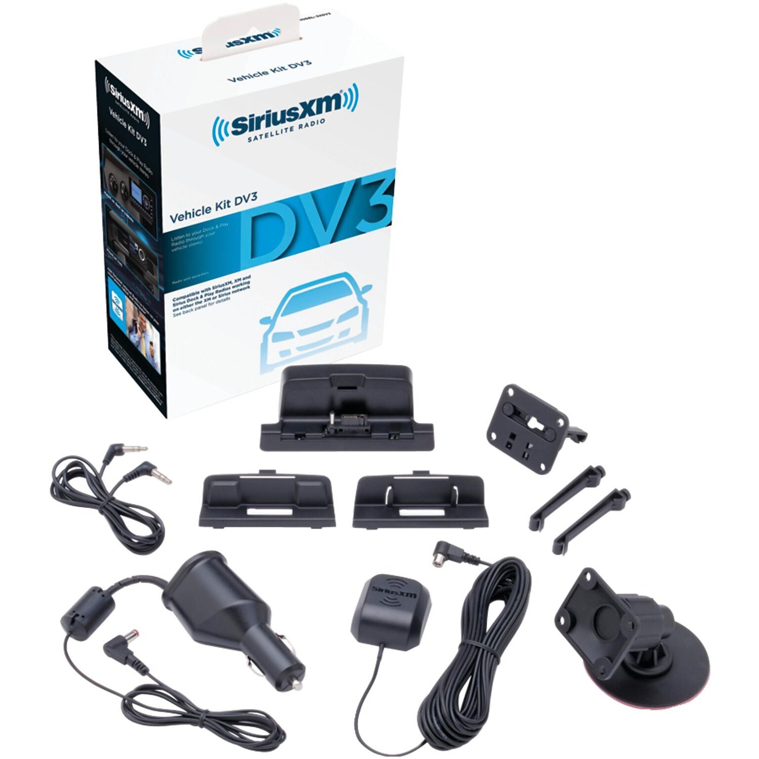 SiriusXM SXDV3 Dock & Play Vehicle Kit, Black (AVXXSXDV3)