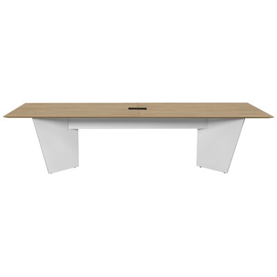 Regency Array 120" W Conference Table w/ Power Data Grommet, Noble Oak/White (ACT12048NOWH)