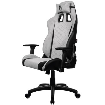 Arozzi Avanti Soft Fabric Ergonomic Racing Gaming Chair, Light Grey (AVANTI-SFB-LG)