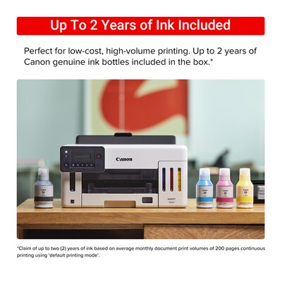 Canon Maxify GX5120 Wireless Color Print Only Megatank Inkjet Printer, Best for Home Office (6884C002AA)