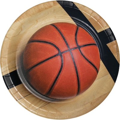 Creative Converting Basketball Paper Plates, 24/Pack (DTC427964DPLT)