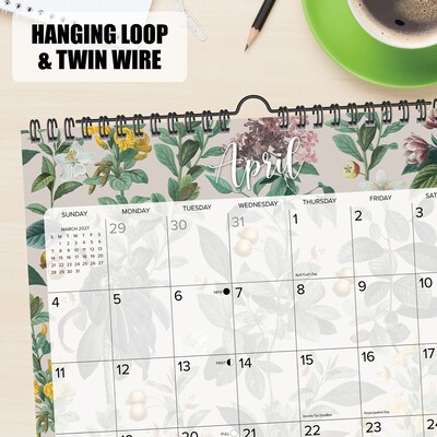 2027 Willow Creek Botanical Nature 12" x 12" Monthly Wall Calendar, Assorted Colors (65587)