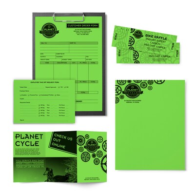 Astrobrights 24 lb. Cardstock Paper, 8.5" x 11", Martian Green, 500 Sheets/Ream (21801)