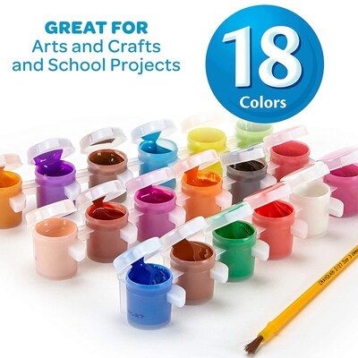 Crayola Washable Kids Paint Set & Paintbrush, Asorted Colors, 6 Sets/Bundle (BIN540125-6)