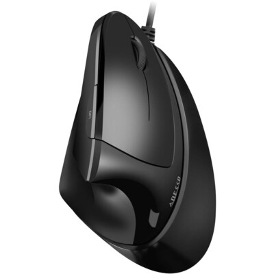 Adesso iMouse Ergonomic Vertical Optical USB Mouse, Black (IMOUSE V3-TAA)