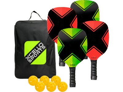 Xcello Sports Pickleball 4-Piece Racket Set, Multicolor (XS-PB-RS-1)