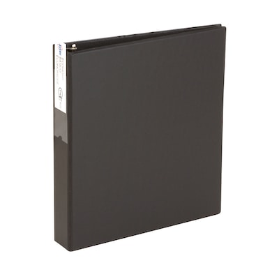 Avery Economy 2" 3-Ring Non-View Binders with Label Holder, Round Ring, Black (04501)