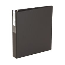Avery Economy 2 3-Ring Non-View Binders with Label Holder, Round Ring, Black (04501)