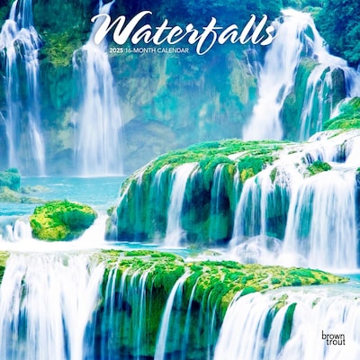 2025 BrownTrout Waterfalls 12 x 12 Monthly  Wall Calendar (9781975475895)