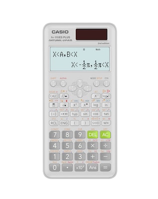 Casio 2nd Edition 16-Digit Solar Powered Scientific Calculator, White (FX-115ESPLS2-S)