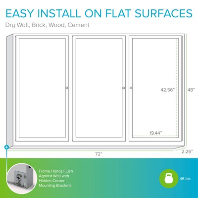 Ghent Vinyl Bulletin Board, Satin Frame, 6' x 4' (PA34872VX-185)