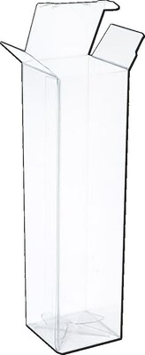 JAM Paper Pop & Lock Top Gift Boxes, Clear, 25/pack (CB-PLB144)