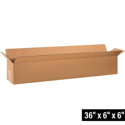 36 x 6 x 6 Shipping Boxes, 32 ECT, 25/Bundle (3666)