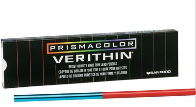 Prismacolor Verithin Colored Pencils, Red/Blue, Dozen (2456)