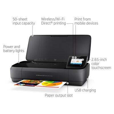 HP OfficeJet 250 Color Inkjet All-In-One Mobile Printer (CZ992A)