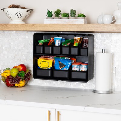 Mind Reader Plastic Organizers, Black (SNACKSHELF-BLK)
