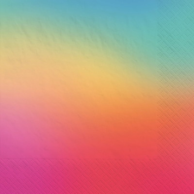 Party City Rainbow Ombre Lunch Napkin, 2-Ply, Multicolor, 16 Napkins/Pack (AM510067-ST)