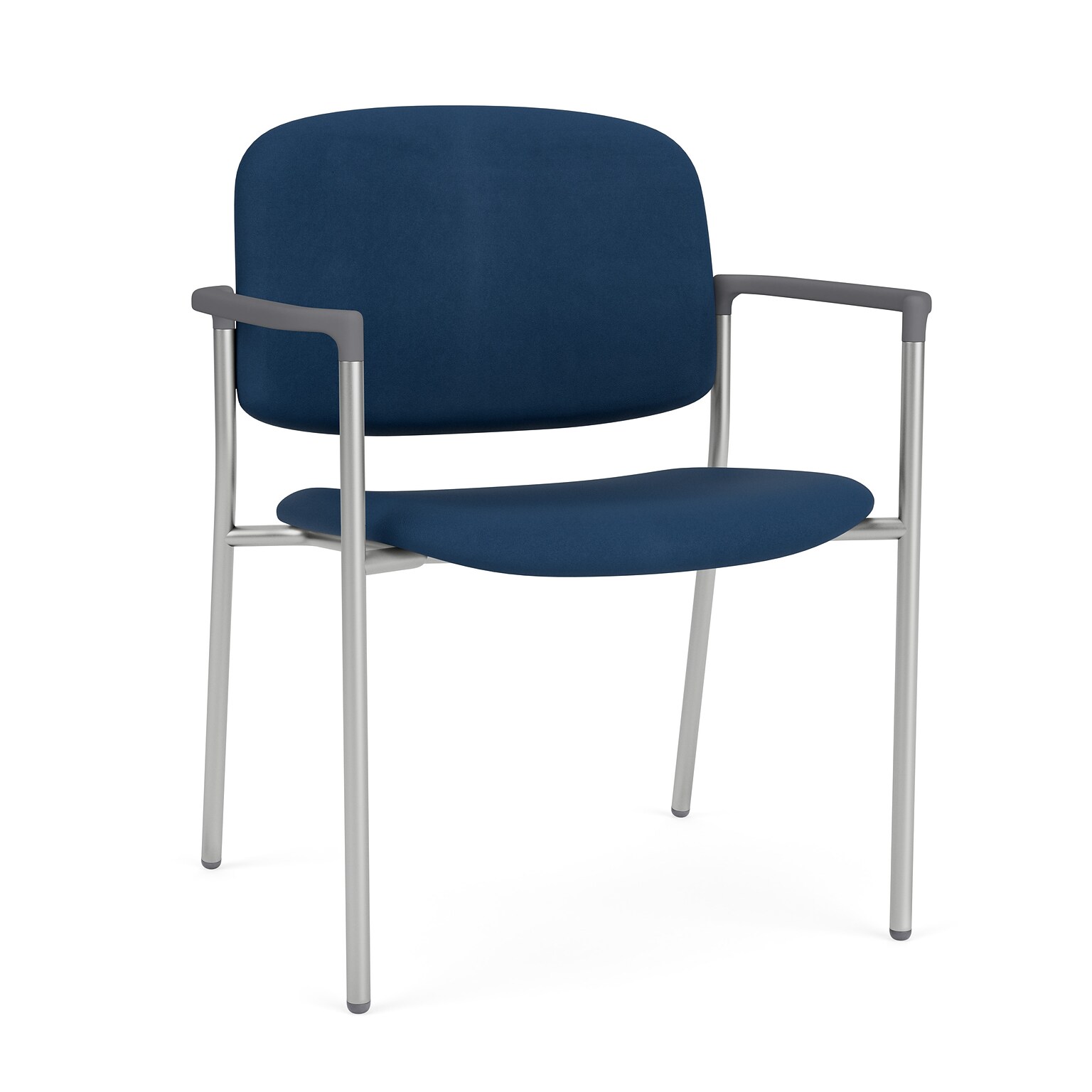 Lesro Chat Vinyl Wide Guest Chair, Patriot Plus Blue Ridge/Silver (CX1271.SSV.CFL-01PPBR)