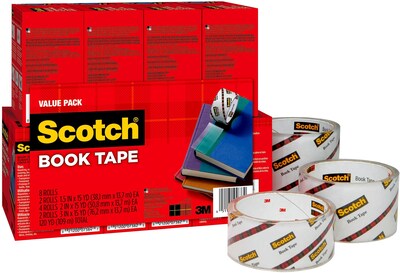 Scotch Book Tape Value Pack, 8 Rolls (845-VP)