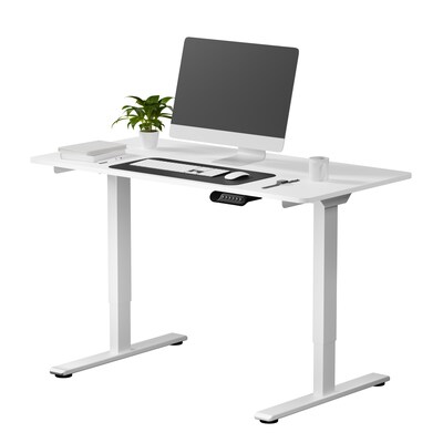FlexiSpot ET262 48"W Electric Adjustable Standing Desk, White (4S-S09010084)