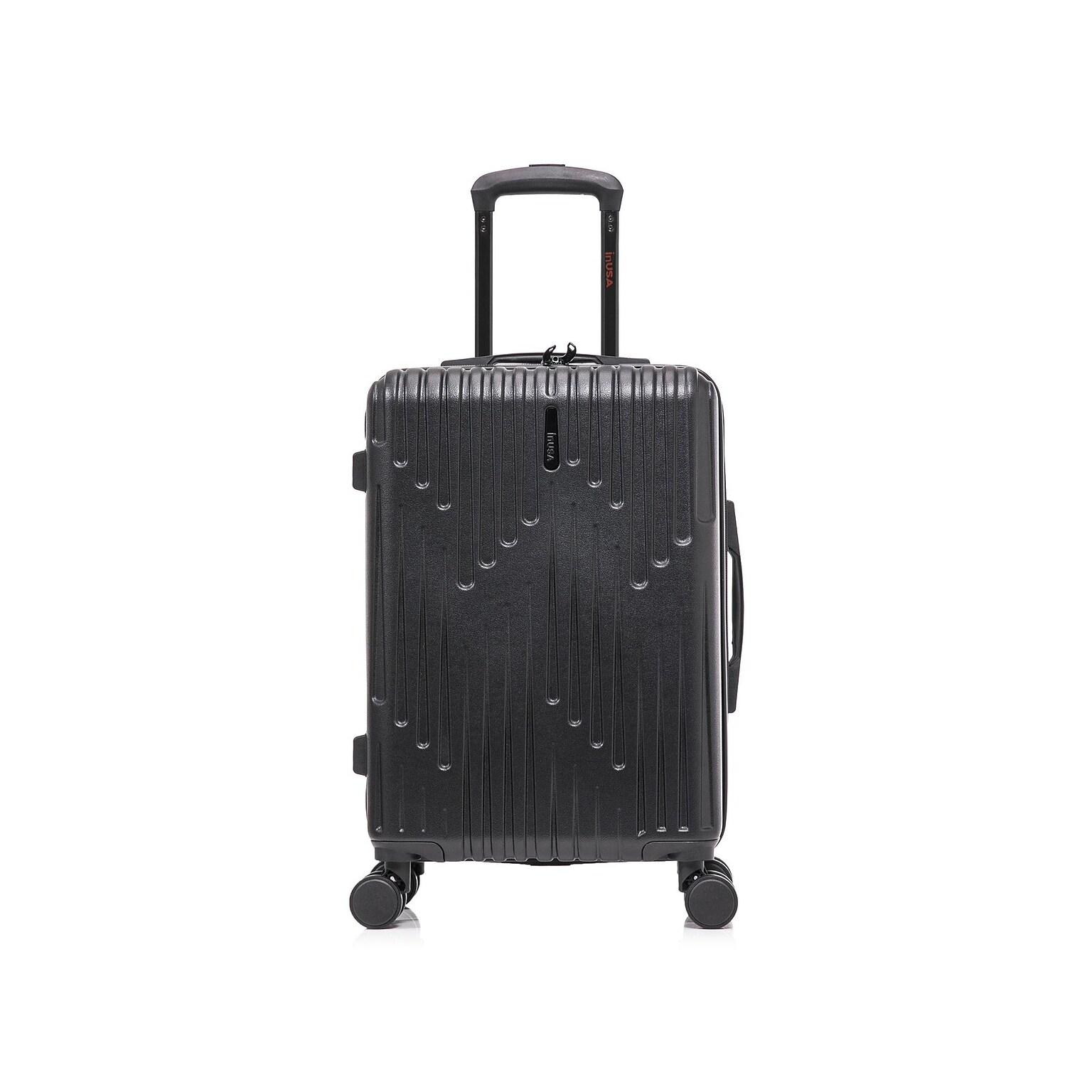 InUSA Drip 22.44 Hardside Carry-On Suitcase, 4-Wheeled Spinner, Black (IUDRI00S-BLK)