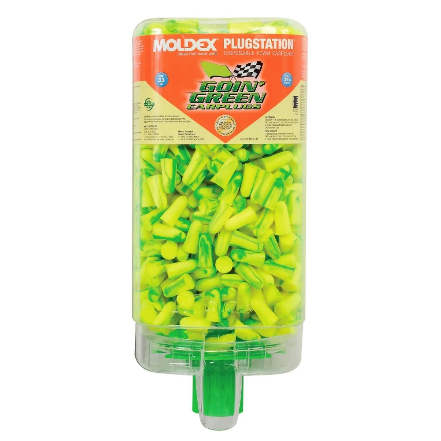 Moldex Goin Green PlugStation Earplugs Dispensers, 33 dB, 500/Box (6647)