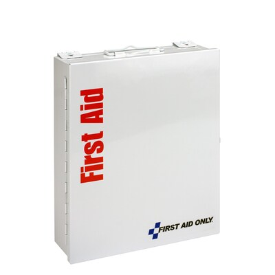 SmartCompliance First Aid Only Office Cabinet, ANSI Class A/ANSI 2021, 25 People, 94 Pieces, White (90578-021)