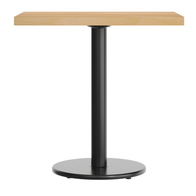 Flash Furniture Bennett Wooden Commercial Indoor Table, 30" x 24", Natural Top/Black Base (GSF2430NTTR18)