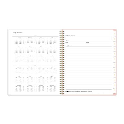 2026-2027 Blue Sky 8" x 11" Academic Year Weekly & Monthly Planner, Plastic Cover, Berry Rose (161384)