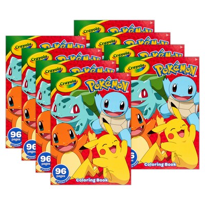 Crayola Pokemon Coloring Book, 96 Pages, 8/Bundle (BIN042732-8)