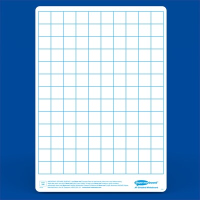 Show-me Gridded Mini Whiteboard Kit, Assorted Colors, 35/Set (EPTCSQBX)
