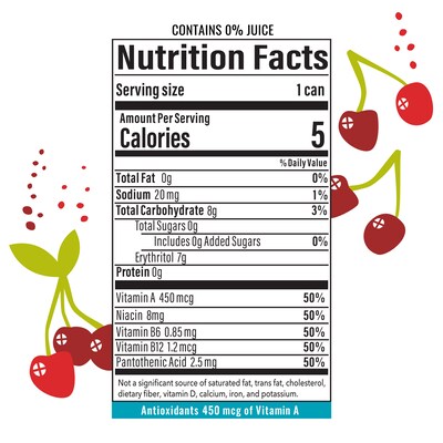 Bubbl'r Antioxidant Wild Cherry Chill'r Flavored Sparkling Water, 12 oz., 12 Cans/Pack (WIC39949)