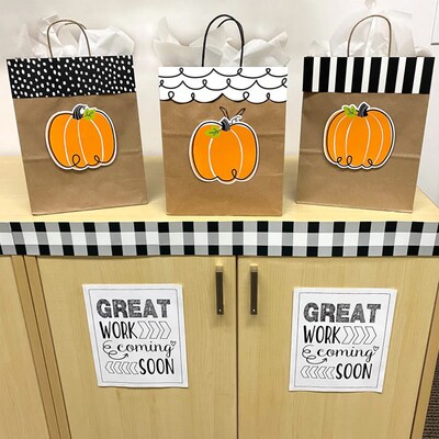 Creative Teaching Press Core Décor Doodle Pumpkin Designer Cut-Outs, 36/Pack, 3 Packs/Bundle (CTP10590-3)