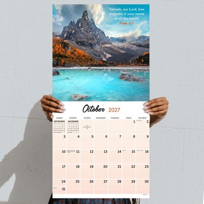 2027 TF Publishing Psalms 12" x 12" Monthly Wall Calendar, Multicolored (27-1024)