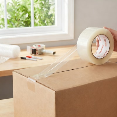 Staples Heavy Duty Shipping Packing Tape, 1.88" x 54.6 yds., Clear, 6/Pack (52193)