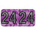 Medical Arts Press Holographic End-Tab Year Labels, 2024, Violet, 500/Roll (0724HV)