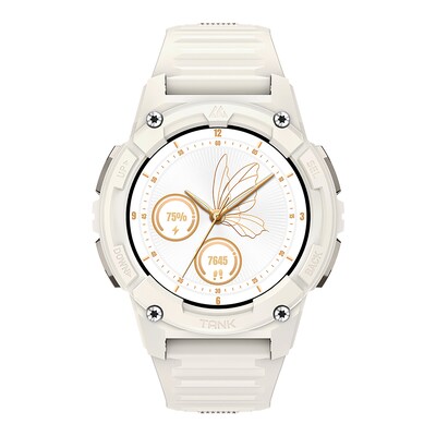 KOSPET TANK S2 AMOLED GPS Smart Watch with Silicone Band, Lily White (P-S001-W)