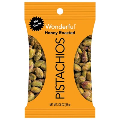 Wonderful No Shells Honey Roasted Pistachios, 8/Box (HR0146A25M1)