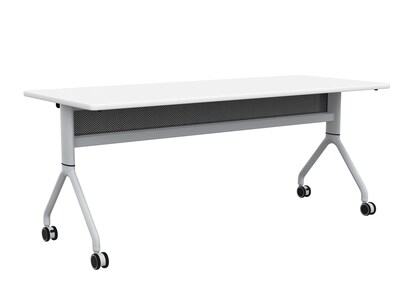 Safco Rumba Training Room Table, 30 x 72, Designer White (RBA7230FLSLDSWT)