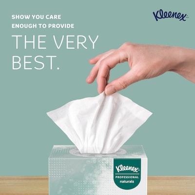 Kleenex Professional Naturals Cube Facial Tissue, 2-ply, White, 90 Tissues/Box, 36 Boxes/Case (21272)