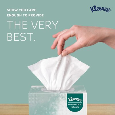 Kleenex Professional Naturals Cube Facial Tissue, 2-ply, White, 90 Tissues/Box, 36 Boxes/Case (21272)