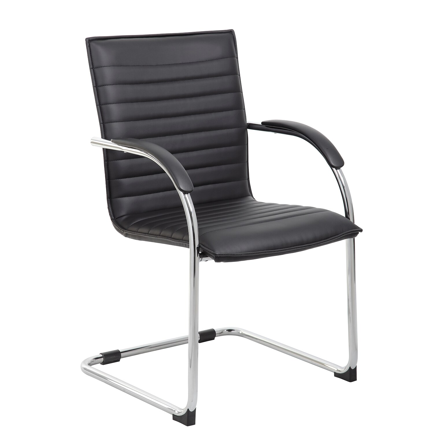 Boss Office Products Vinyl Side Chair, Black, 2/Pack (B9536-BK-2)