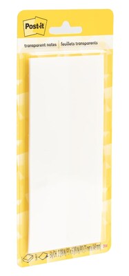 Post-it Super Sticky Notes, Transparent, 30 Sheets/Pad (636-TRSPT)