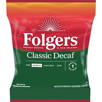 Folgers Classic Roast Decaf Coffee Fraction Pack, Medium Roast, 1.5 oz., 42/Carton (PRO20007)