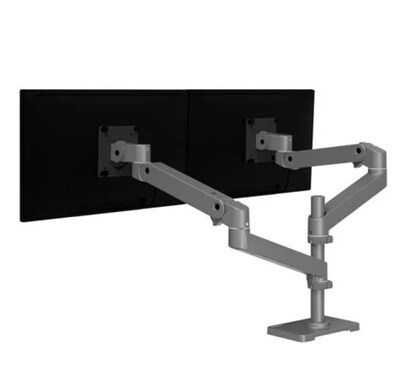 Ergotron LX Pro Adjustable Dual Stacking Arm, Up to 27, Dark Gray (45-690-293)