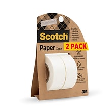 Scotch Paper Tape, 0.75 in x 600 in, 2/Pack (814-2P-SR)